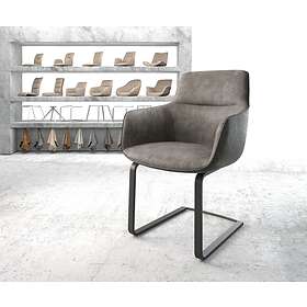 DELIFE Chaise de salle à manger Pejo-Flex anthracite vintage cantilever plat noir