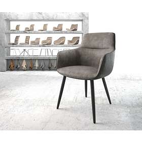 DELIFE Chaise de salle à manger Pejo-Flex anthracite vintage 4-pieds conique noir