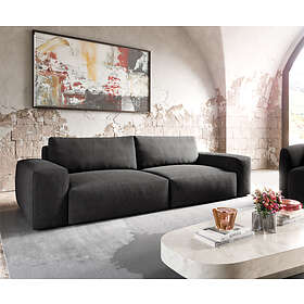 DELIFE Big Sofa Lanzo XL 270x125 cm microfibre noir