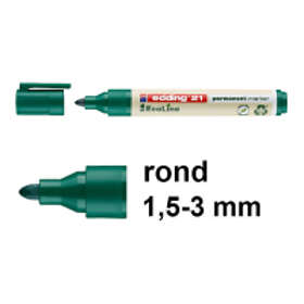 Edding EcoLine 21 Märkpenna Permanent 1,5-3,0mm (grön)