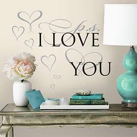 RoomMates Väggdekor PS I Love you Peel and Stick Wall Decals RMK3283SCS