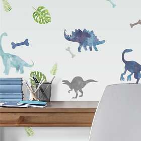 RoomMates Väggdekor Watercolor Dinosaur Peel & stick Wall Decals RMK4101SCS