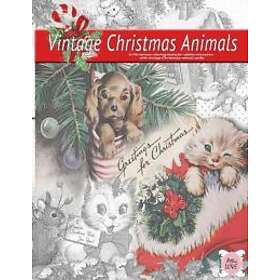 Greeting for Christmas (vintage Christmas animals) A Christmas coloring book for adults relaxation with vintage Christmas animal cards