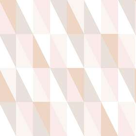 ESTAhome tapet grafiska trianglar rosa milt apelsinfärgat och beige EW139196 139196