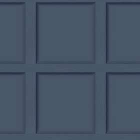 Holden Decor 12980 Modern Wood Panel 3D Effect Navy Blue Wallpaper 12982