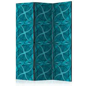 Arkiio Rumsavdelare Geometric Turquoise 135x172 cm A3-PARAVENTtc0073