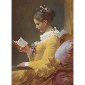 Young Girl Reading Notebook