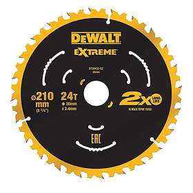 Dewalt Cirkelsågklinga DT20432 Extreme 210X30 mm CIRKELSÅGKLINGA EXTREME 210X30MM 24T 725151