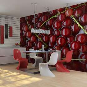 Arkiio Fototapet Röda Vinbär Badade I Vatten 250x193