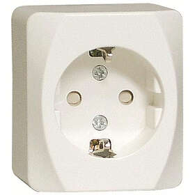 Malmbergs Nova Vägguttag 1-vägsuttag jordat UTP Vit