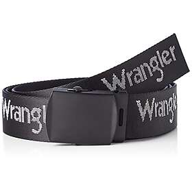 Wrangler logo Herr Webbing Belt vävt bälte svart Man en storlek