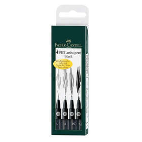 Faber-Castell Pennset PITT Artist Pen 4-pack svart