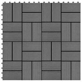 Be Basic Trall 11 st WPC 30x30 cm 1 kvm grå Grå