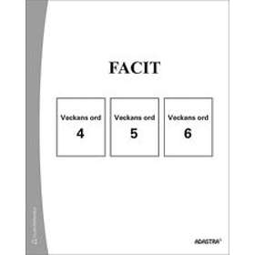 Britta Redin, Görel Hydén: Veckans ord Facit till bok 4-6