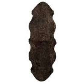 Skinnwille Fårskinn Curly Dubbelt Brown mellange 180 60