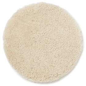 Skinnwille Fårskinnsdyna Rund Curly Beige Moonlight ø34cm 