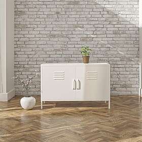 Dorel Home Skåp med två dörrar Mission District White Powder Coating 100 64