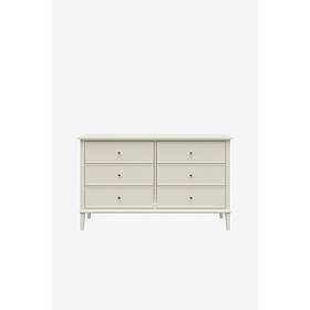 Dorel Home Byrå med sex lådor Franklin White MDF 140 86