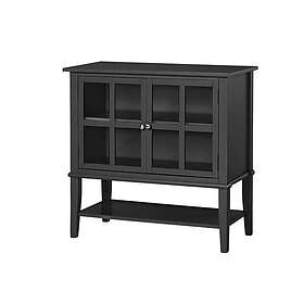 Dorel Home Skåp med två dörrar Franklin Black Painted MDF 80 78