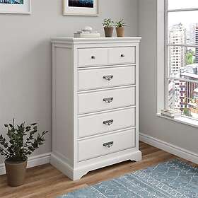 Dorel Home Byrå med fem lådor Bristol White MDF 87 136