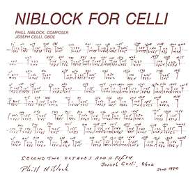 Phill Niblock For Celli/Celli Plays LP