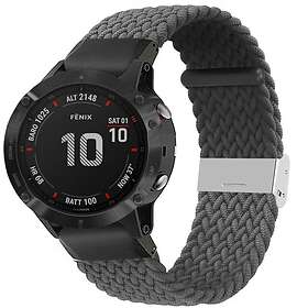 Flätat Elastiskt Armband Garmin Fenix 6 Skygrey
