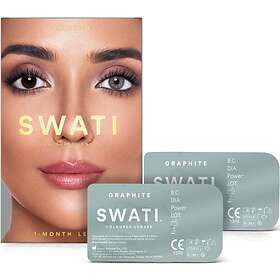 SWATI Graphite 1-month Contact Lenses (2-pakning)