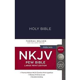 Thomas Nelson: NKJV, Pew Bible, Large Print, Hardcover, Blue, Red Letter, Comfort Print