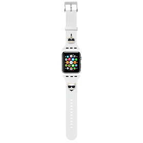 Karl Lagerfeld & Choupette Heads Strap Apple Watch 42/44/45mm Vit