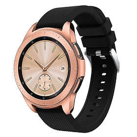 Lux-Case Samsung Galaxy Watch (42mm) klockarmband silikon kypra textur – Svart