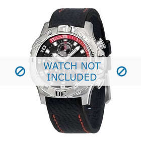 Festina klockarmband F16183-5 Gummi Svart 22mm sömmar rött