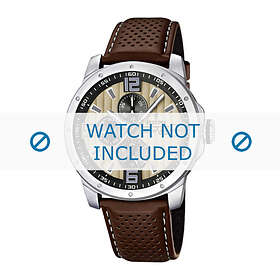 Festina klockarmband F16585.6 Läder Brun 23mm sömmar vitt