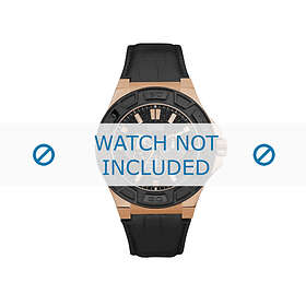 Guess klockarmband W0674G6 Läder Svart sömmar svart