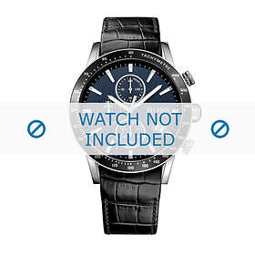 Hugo Boss klockarmband HB-284-1-27-2912-HB1513391 Krokodil läder Svart sömmar svart