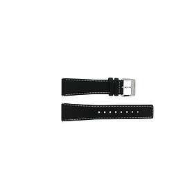 Lacoste klockarmband 2010317 / LC-09-1-14-0020 Läder Svart 21mm sömmar vitt