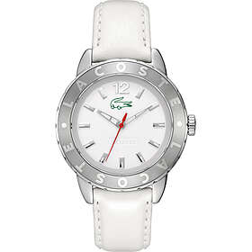 Lacoste klockarmband 2000667 / LC-54-3-27-2284 Läder Vit 18mm sömmar vitt