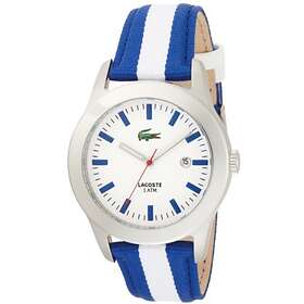 Lacoste klockarmband 2010500 / LC-11-1-14-0177 Läder Polykromi 20mm sömmar blå