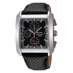 Seiko klockarmband 7T62-0GL0-SNA773P2 Läder sömmar