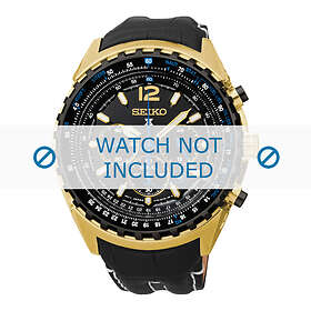 Seiko klockarmband V175 0CK0 / SSC264P1 Läder 24mm sömmar vitt