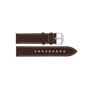 Timex klockarmband P2N932 Läder Mörk brun 20mm sömmar vitt