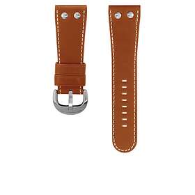TW Steel klockarmband TWB71 / TW71 Läder Konjak 30mm sömmar vitt