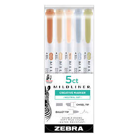 Zebra Mildliner 5-pack Neutral set