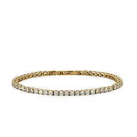 astrid&agnes GLIMRA 3mm armband Guld/Kristall