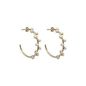 CU Jewellery Pearl hoop örhänge Guld