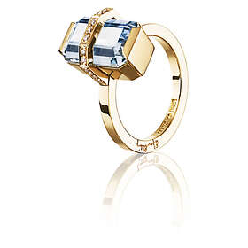 Efva Attling Little Bend Over Aquamarine Ring Guld 18,50 mm