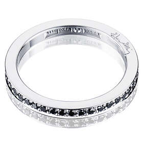 Efva Attling Stars & Signature In Black Thin Ring Vitguld 18,50 mm