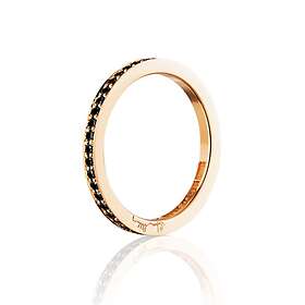 Efva Attling Stars & Signature In Black Thin Ring Guld 16,00 mm