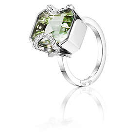Efva Attling Little Magic Star Green Quartz Ring Vitguld 19,50 mm