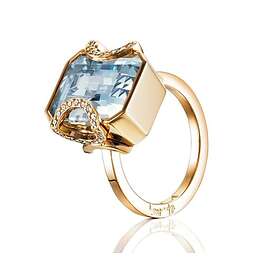 Efva Attling Little Magic Star Aquamarine Ring Guld 15,00 mm
