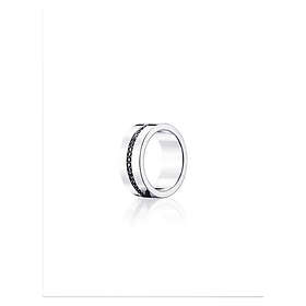Efva Attling Wide & Black Stars Ring Vitguld 17,50 mm